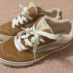 Vans Tan and White Casual Sneakers